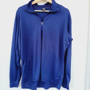 Patagonia mens vintage Capilene 1/4 Zip Baselayer Blue Pullover Size Large